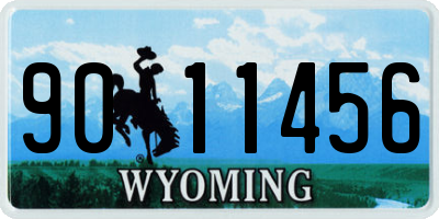 WY license plate 9011456
