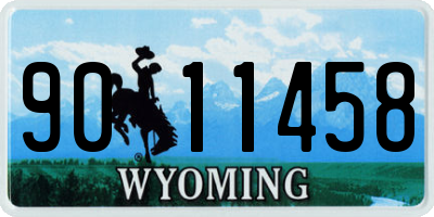 WY license plate 9011458