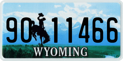 WY license plate 9011466