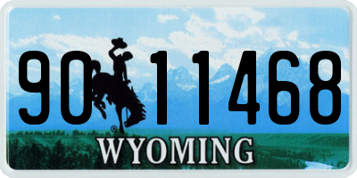 WY license plate 9011468