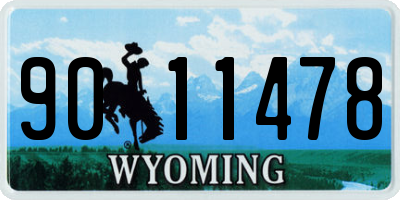 WY license plate 9011478