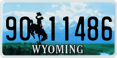 WY license plate 9011486