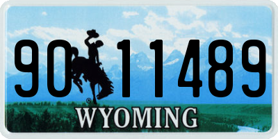 WY license plate 9011489