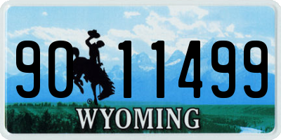 WY license plate 9011499