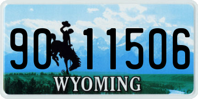 WY license plate 9011506