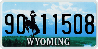 WY license plate 9011508