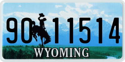WY license plate 9011514