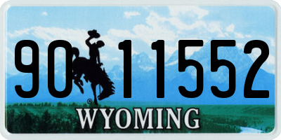 WY license plate 9011552