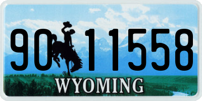 WY license plate 9011558
