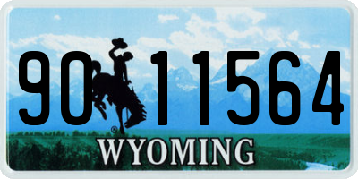 WY license plate 9011564