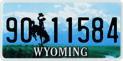 WY license plate 9011584