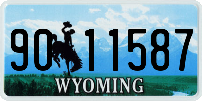 WY license plate 9011587