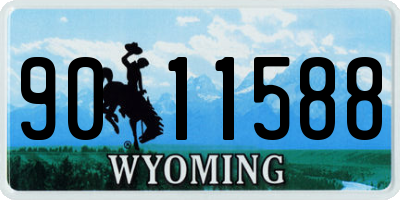 WY license plate 9011588