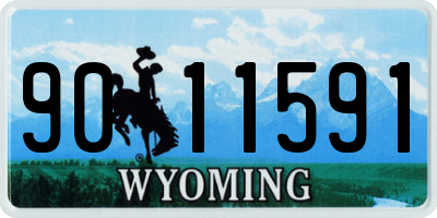 WY license plate 9011591