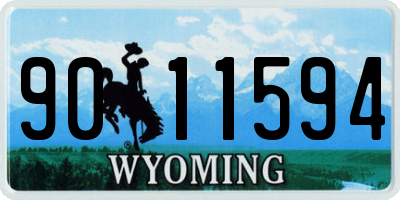 WY license plate 9011594