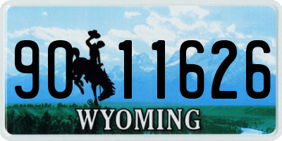 WY license plate 9011626