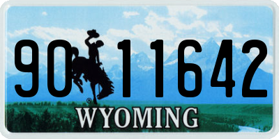 WY license plate 9011642