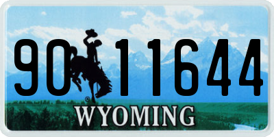 WY license plate 9011644