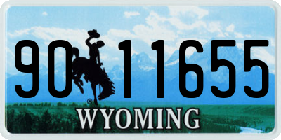 WY license plate 9011655