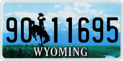 WY license plate 9011695