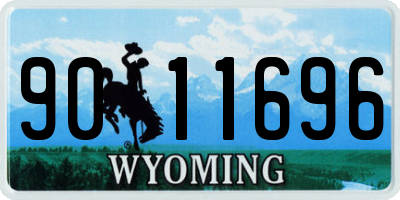 WY license plate 9011696
