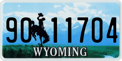 WY license plate 9011704