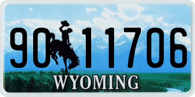 WY license plate 9011706