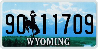 WY license plate 9011709