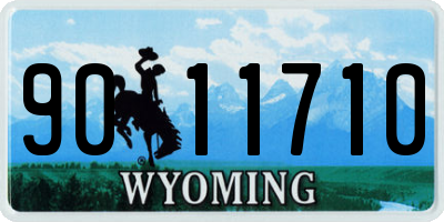 WY license plate 9011710