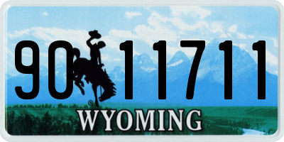 WY license plate 9011711