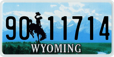 WY license plate 9011714