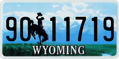 WY license plate 9011719