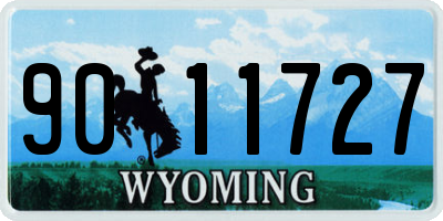 WY license plate 9011727