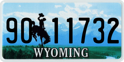 WY license plate 9011732