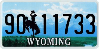 WY license plate 9011733