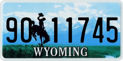 WY license plate 9011745