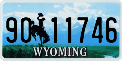 WY license plate 9011746