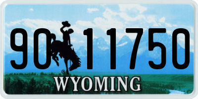WY license plate 9011750