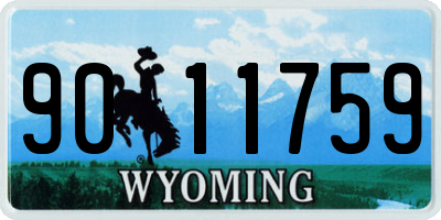 WY license plate 9011759