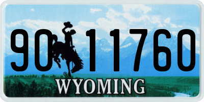 WY license plate 9011760