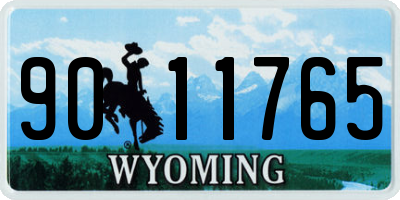 WY license plate 9011765