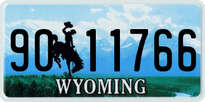WY license plate 9011766