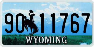WY license plate 9011767