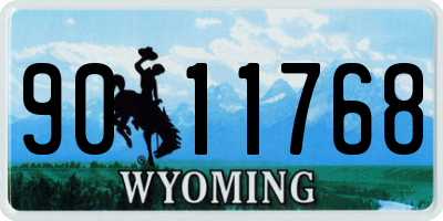 WY license plate 9011768