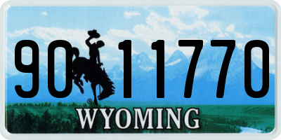 WY license plate 9011770