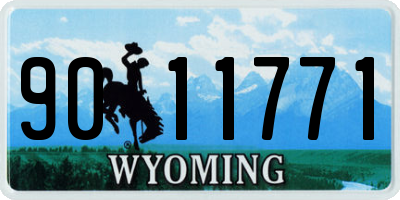 WY license plate 9011771