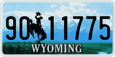 WY license plate 9011775
