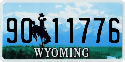 WY license plate 9011776