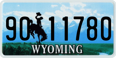 WY license plate 9011780