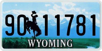 WY license plate 9011781